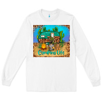 White camping life tumbler Long Sleeve Tee - BarkalooDesign