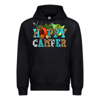 Black happy camper with trees and map Urban Hoodie - AdoDesignShop