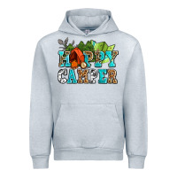 Heather Grey happy camper with trees and map Urban Hoodie - AdoDesignShop