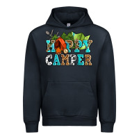 Navy happy camper with trees and map Urban Hoodie - AdoDesignShop