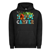 Pigment Black happy camper with trees and map Urban Hoodie - AdoDesignShop