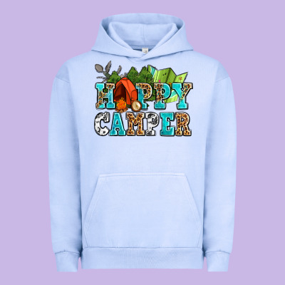Happy Camper With Trees And Map Urban Hoodie Designed By Adodesignshop
