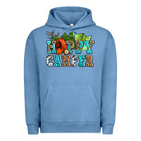 Pigment Pebble Blue happy camper with trees and map Urban Hoodie - AdoDesignShop