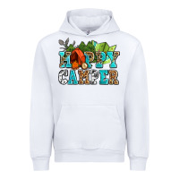 White happy camper with trees and map Urban Hoodie - AdoDesignShop
