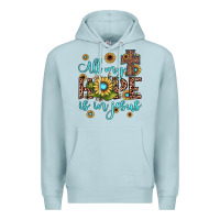 Blue Mist all my hope is in jesus Premium Hoodie - JahusDesignShop