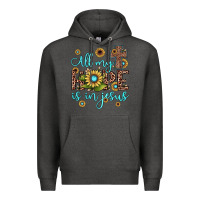 Charcoal Heather all my hope is in jesus Premium Hoodie - JahusDesignShop