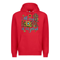 Red all my hope is in jesus Premium Hoodie - JahusDesignShop