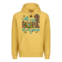 Antique Gold all my hope is in jesus Premium Hoodie - JahusDesignShop