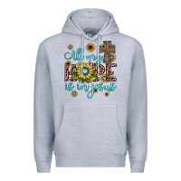Heather Grey all my hope is in jesus Premium Hoodie - JahusDesignShop
