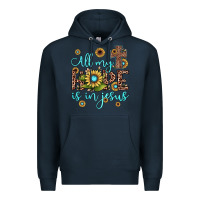 Navy all my hope is in jesus Premium Hoodie - JahusDesignShop