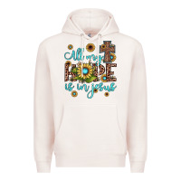 Pale Pink all my hope is in jesus Premium Hoodie - JahusDesignShop