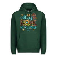 Sports Green all my hope is in jesus Premium Hoodie - JahusDesignShop