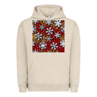 Pigment French Oak christmas snow crystals with plaid seamless pattern Urban Hoodie - BundleAndBundleShop