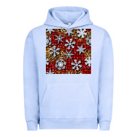Pigment Grape Ice christmas snow crystals with plaid seamless pattern Urban Hoodie - BundleAndBundleShop