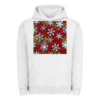 Pigment Lunar Rock christmas snow crystals with plaid seamless pattern Urban Hoodie - BundleAndBundleShop