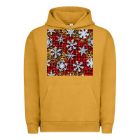 Christmas Snow Crystals With Plaid Seamless Pattern Urban Hoodie | Teevron
