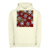 Pigment Pistachio christmas snow crystals with plaid seamless pattern Urban Hoodie - BundleAndBundleShop