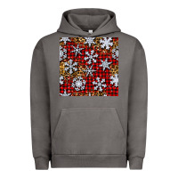 Pigment Tornado christmas snow crystals with plaid seamless pattern Urban Hoodie - BundleAndBundleShop