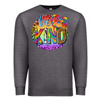 Charcoal Heather be kind with heart ballons Premium Sweatshirt - texasbilliewilder