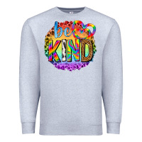 Heather Grey be kind with heart ballons Premium Sweatshirt - texasbilliewilder