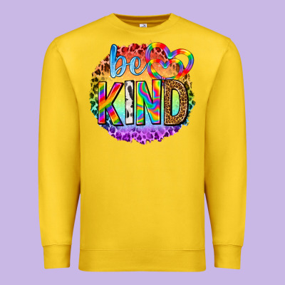 Premium Sweatshirt be kind with heart ballons