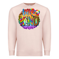 Pale Pink be kind with heart ballons Premium Sweatshirt - texasbilliewilder