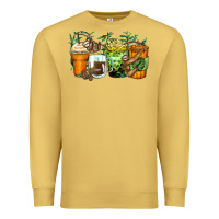 Antique Gold sloth coffee cups Premium Sweatshirt - Zillion Design Studio