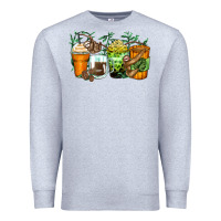Heather Grey sloth coffee cups Premium Sweatshirt - Zillion Design Studio
