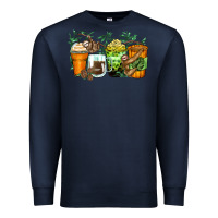 Navy sloth coffee cups Premium Sweatshirt - Zillion Design Studio