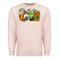 Pale Pink sloth coffee cups Premium Sweatshirt - Zillion Design Studio