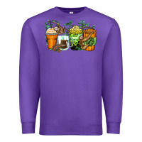 Purple sloth coffee cups Premium Sweatshirt - Zillion Design Studio