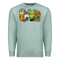 Seafoam sloth coffee cups Premium Sweatshirt - Zillion Design Studio