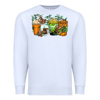 White sloth coffee cups Premium Sweatshirt - Zillion Design Studio