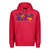 Cardinal peace love halloween Premium Hoodie - AdoDesignShop
