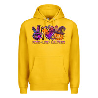 Lemon peace love halloween Premium Hoodie - AdoDesignShop