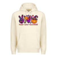 Sandshell peace love halloween Premium Hoodie - AdoDesignShop