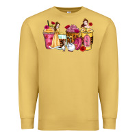 Antique Gold princess cartoon coffee cups Premium Sweatshirt - Zillion Design Studio