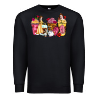 Black princess cartoon coffee cups Premium Sweatshirt - Zillion Design Studio