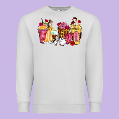 Premium Sweatshirt princess cartoon coffee cups