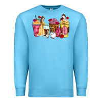 Ocean Blue princess cartoon coffee cups Premium Sweatshirt - Zillion Design Studio