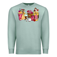 Seafoam princess cartoon coffee cups Premium Sweatshirt - Zillion Design Studio
