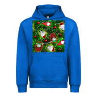 Cobalt christmas gnomes seamless pattern Urban Hoodie - BundleAndBundleShop