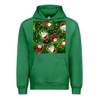 Emerald christmas gnomes seamless pattern Urban Hoodie - BundleAndBundleShop