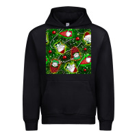 Foreset Green christmas gnomes seamless pattern Urban Hoodie - BundleAndBundleShop