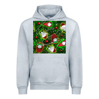 Heather Grey christmas gnomes seamless pattern Urban Hoodie - BundleAndBundleShop