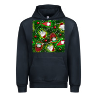 Navy christmas gnomes seamless pattern Urban Hoodie - BundleAndBundleShop