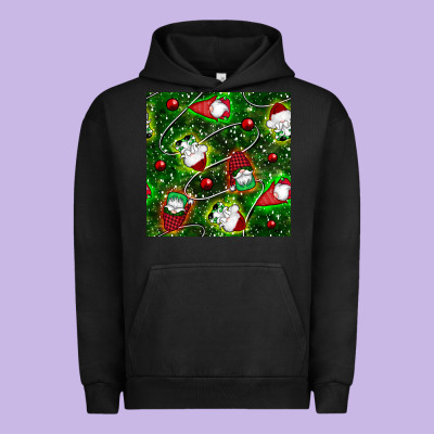 Christmas Gnomes Seamless Pattern Urban Hoodie Designed By Bundleandbundleshop