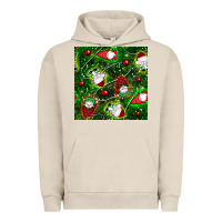 Pigment French Oak christmas gnomes seamless pattern Urban Hoodie - BundleAndBundleShop