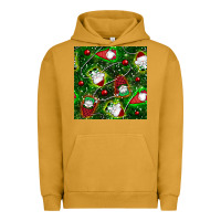 Pigment Peanut Butter christmas gnomes seamless pattern Urban Hoodie - BundleAndBundleShop