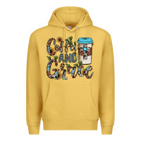 Antique Gold coffee and grace Premium Hoodie - JahusDesignShop